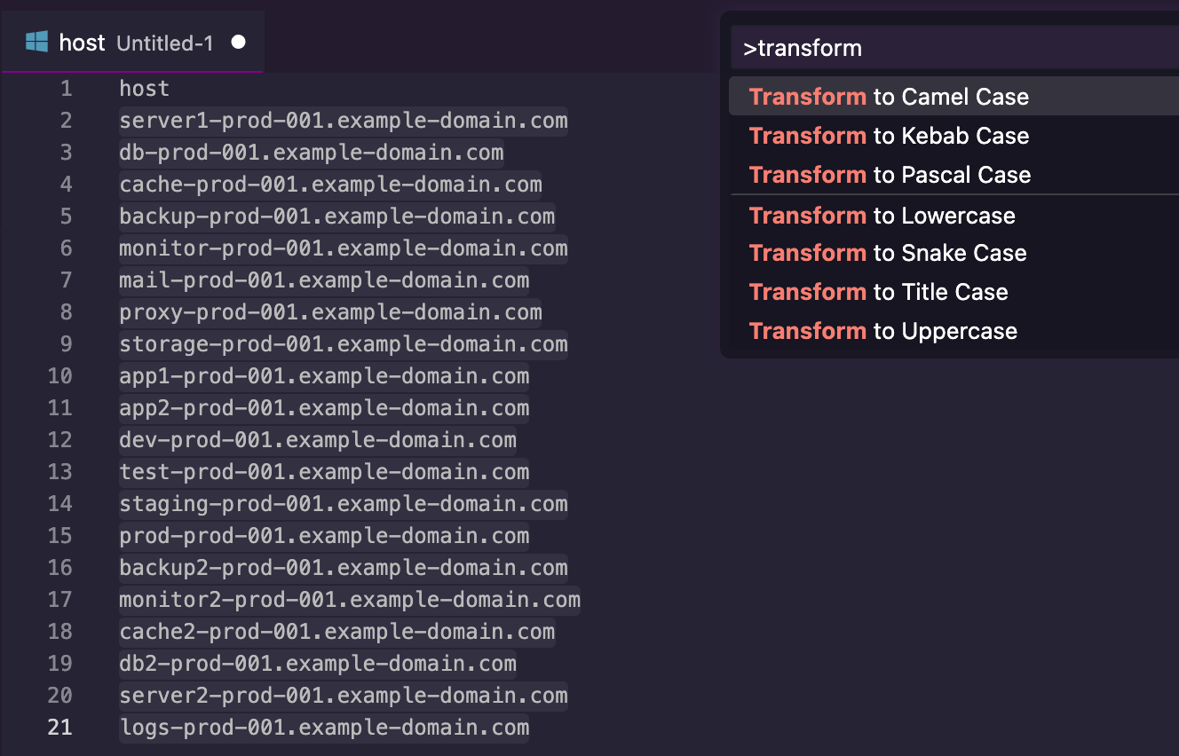 Transform screenshot